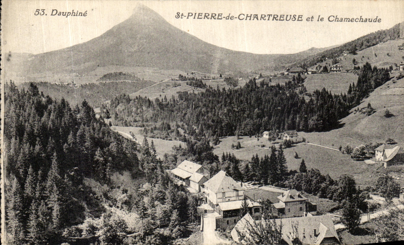 VINTAGE POSTCARD St Pierre de Chartreuse and Chamechaude