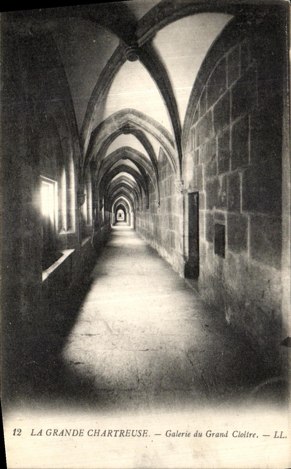 Galeria chartreuse grande de Dauphine de la POSTAL de la VENDIMIA del claustro grande