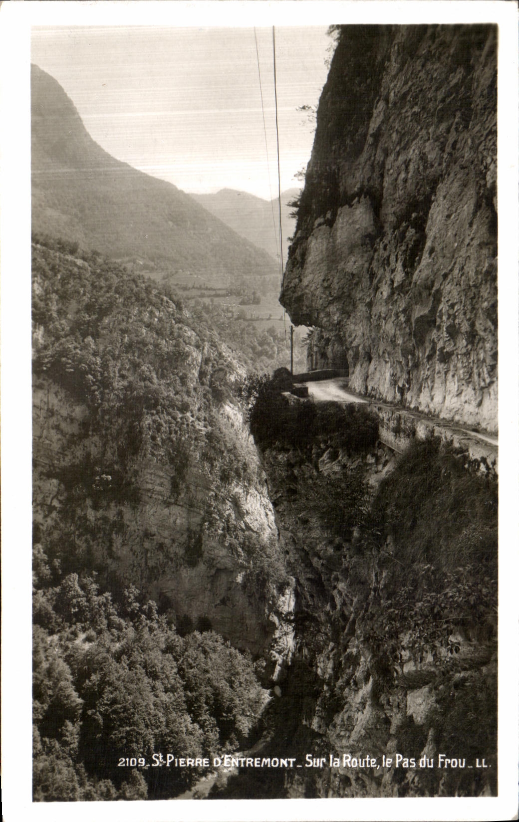VINTAGE POSTCARD St Pierre D Entremont On the road the CAP of Frou