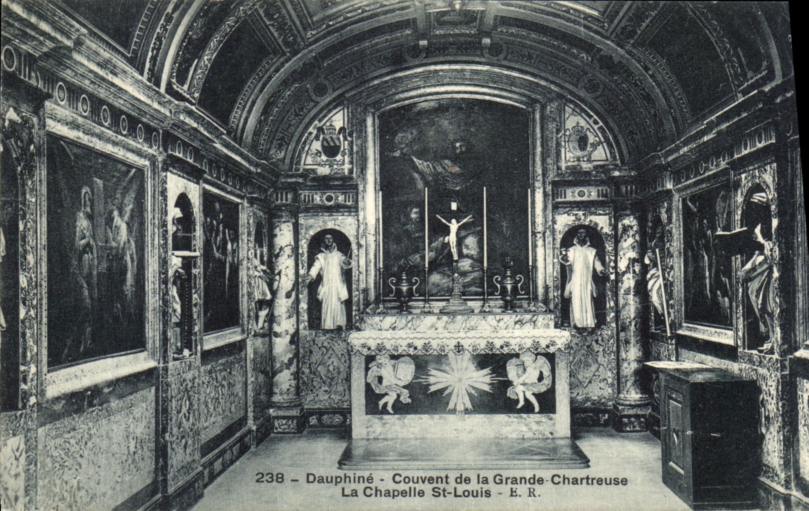 Convento de Dauphine de la POSTAL de la VENDIMIA La Chapelle de St  Louis chartreuse grande