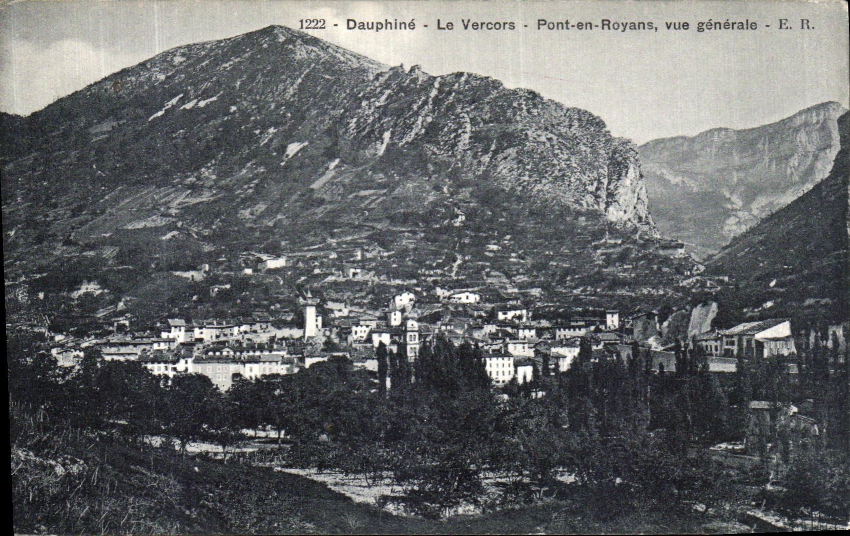 Puente de Dauphine Vercors de la POSTAL de la VENDIMIA en la opinion de Royans