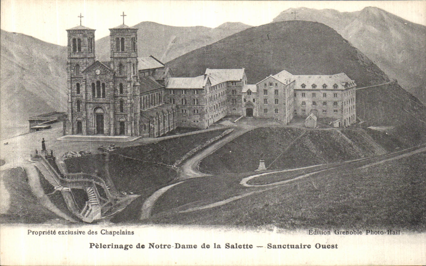 VINTAGE POSTCARD Grenoble Pilgrimage of Notre Dame of Salette