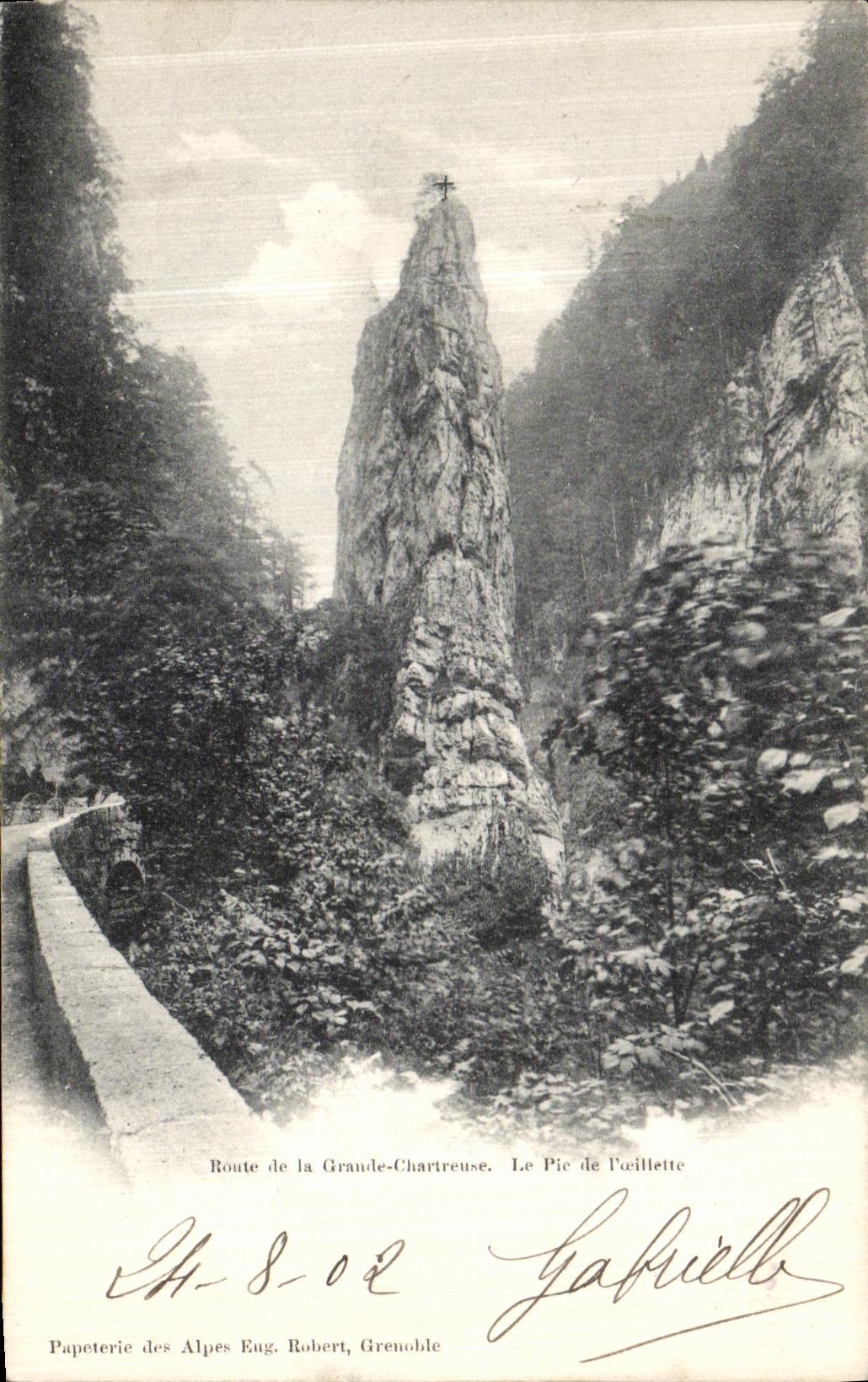 Camino de la POSTAL de la VENDIMIA de chartreuse grande