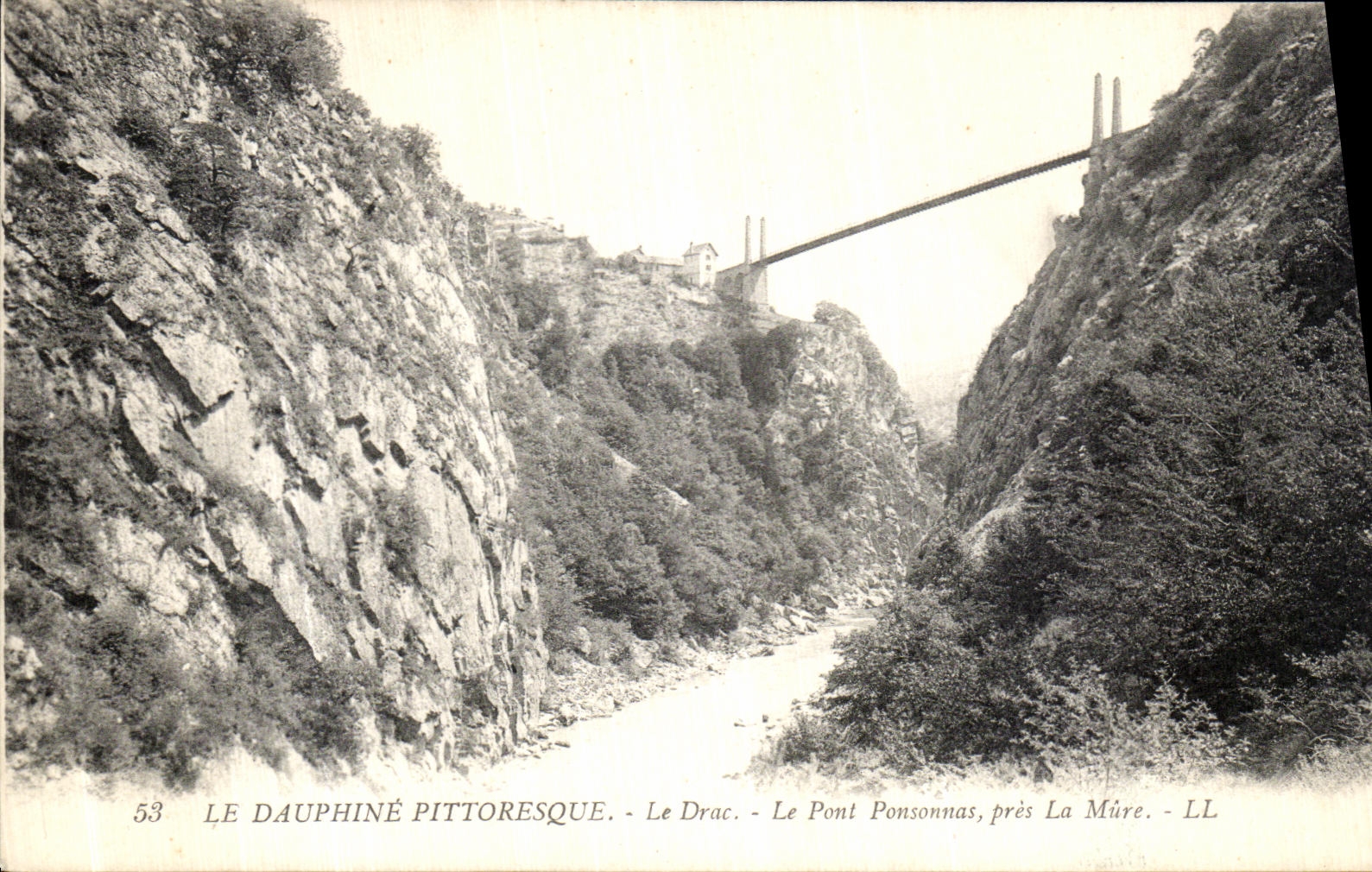 CPA Le Dauphine Pittoresque Le Darc Le Pont Ponsonnas pres La Mure