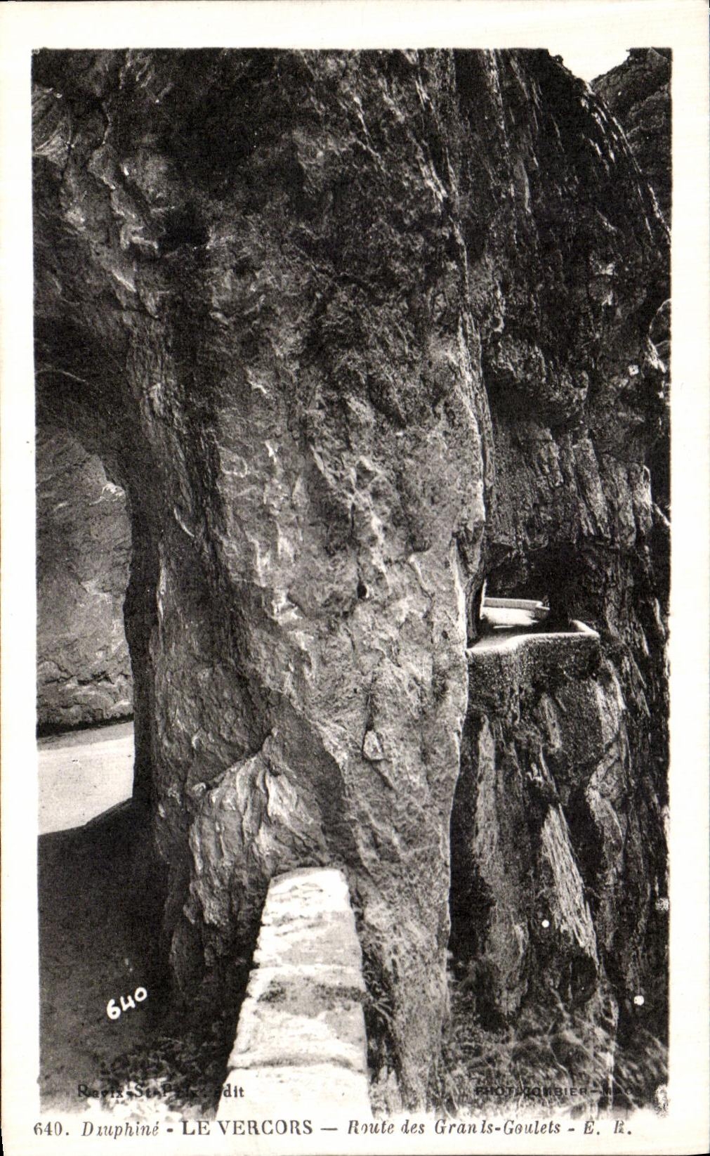Camino de Dauphine Vercors de la POSTAL de la VENDIMIA de las grandes piezas estrechas