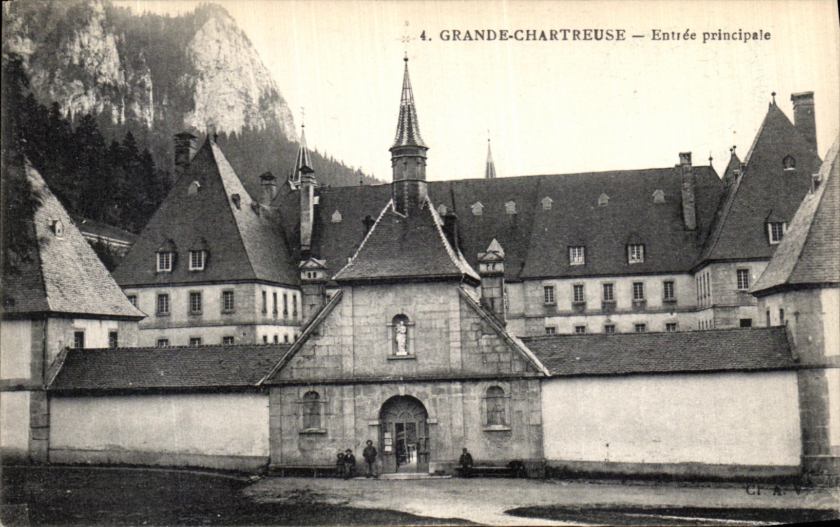 Entrada principal chartreuse grande de Dauphine de la POSTAL de la VENDIMIA