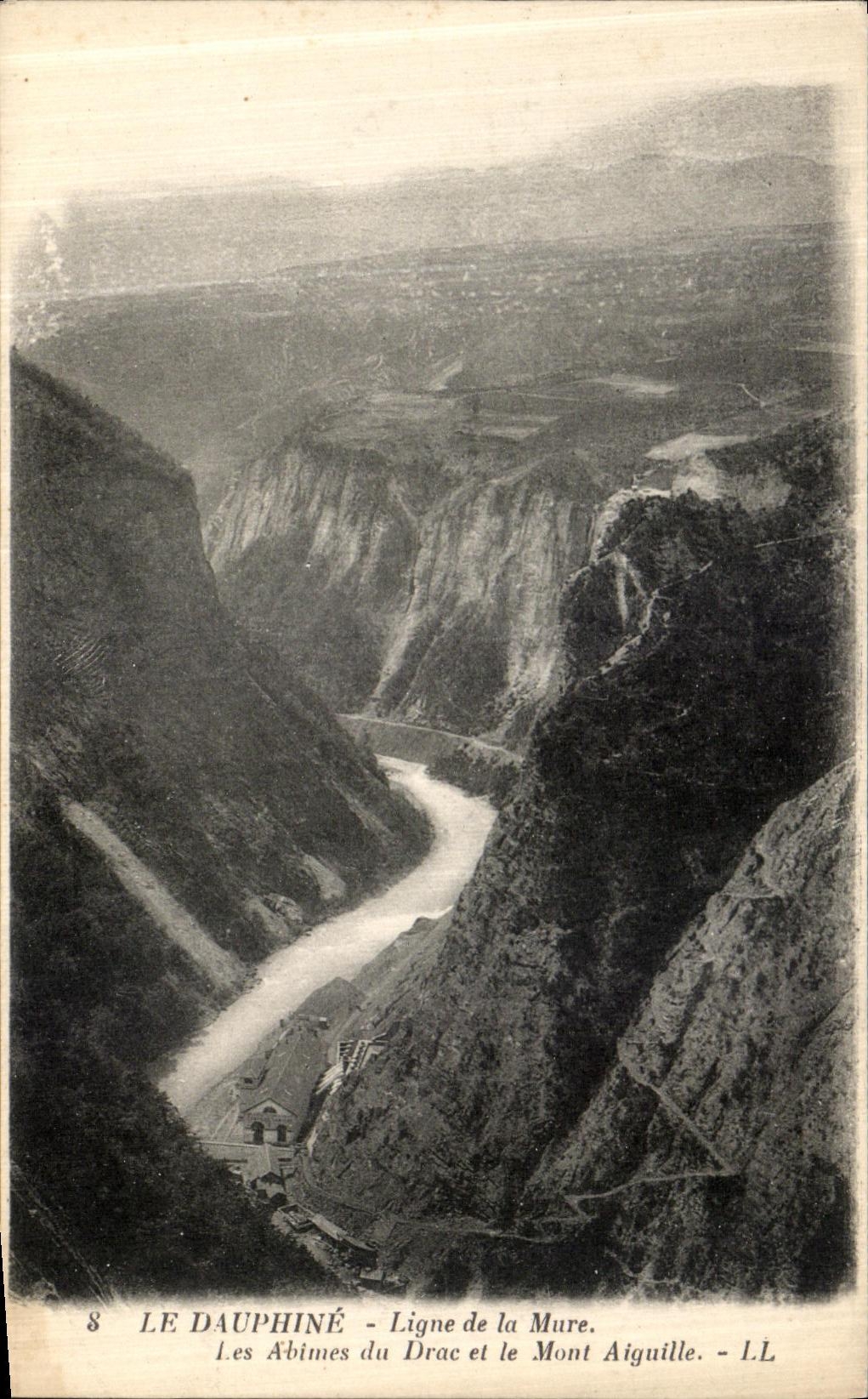 VINTAGE POSTCARD the Dauphine Line of Walls Abines of Drac and the Mount Switches