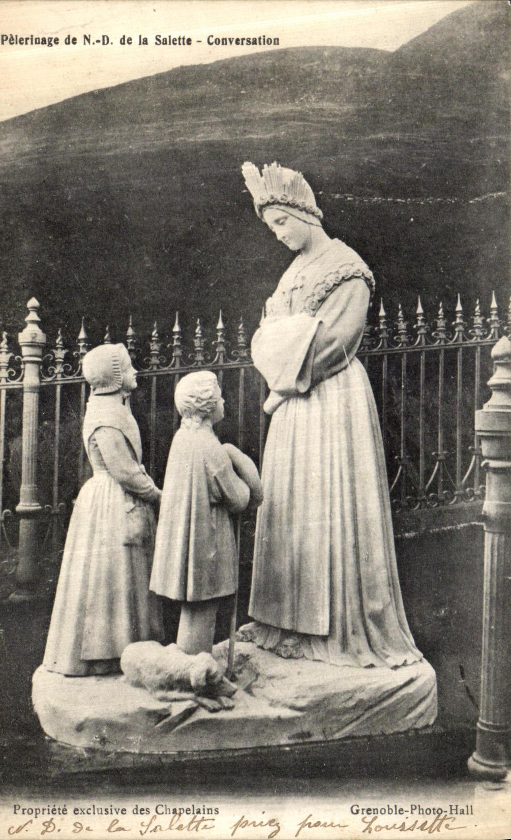 VINTAGE POSTCARD Dauphine ND Pilgrimage of Salette Conversation