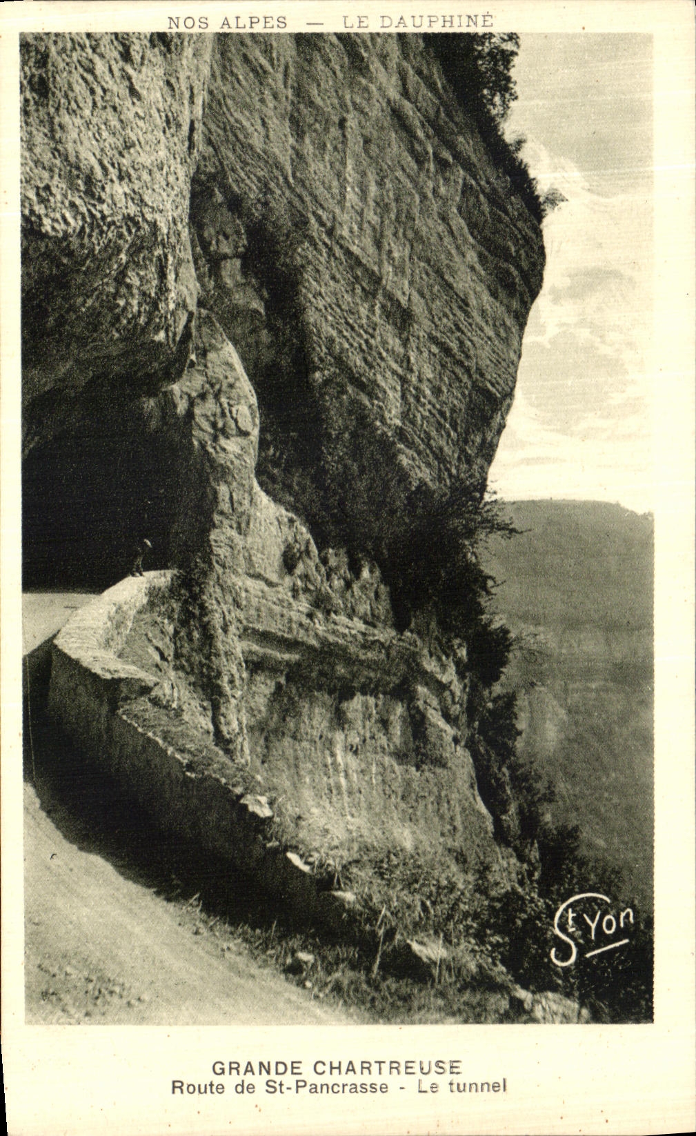 Camino grande de Dauphine Charteuse de la POSTAL de la VENDIMIA de St Pancrasse el túnel