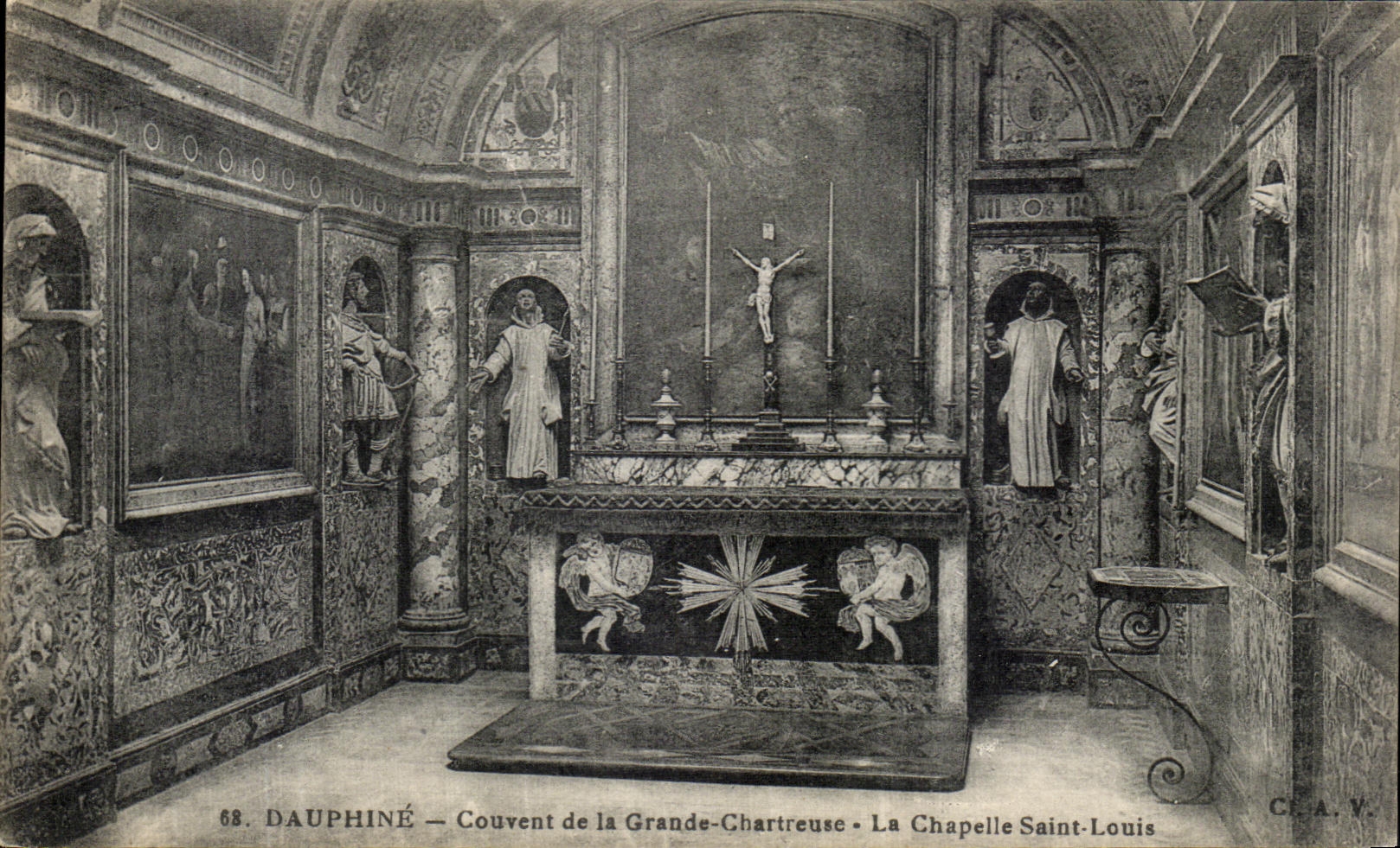 Convento de Dauphine de la POSTAL de la VENDIMIA La Chapelle de St Louis chartreuse grande