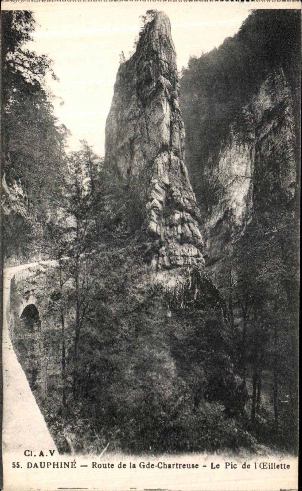 Camino de Dauphine de la POSTAL de la VENDIMIA de chartreuse grande el pico de L amapola del aceite
