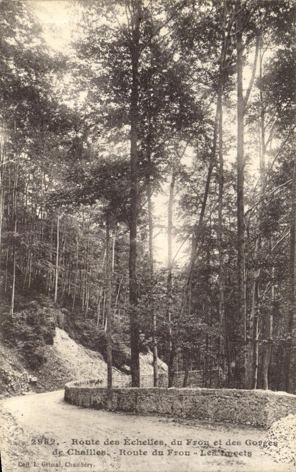 VINTAGE POSTCARD Road of the Scales of Frou and the Road metal Road throats of Frou laces