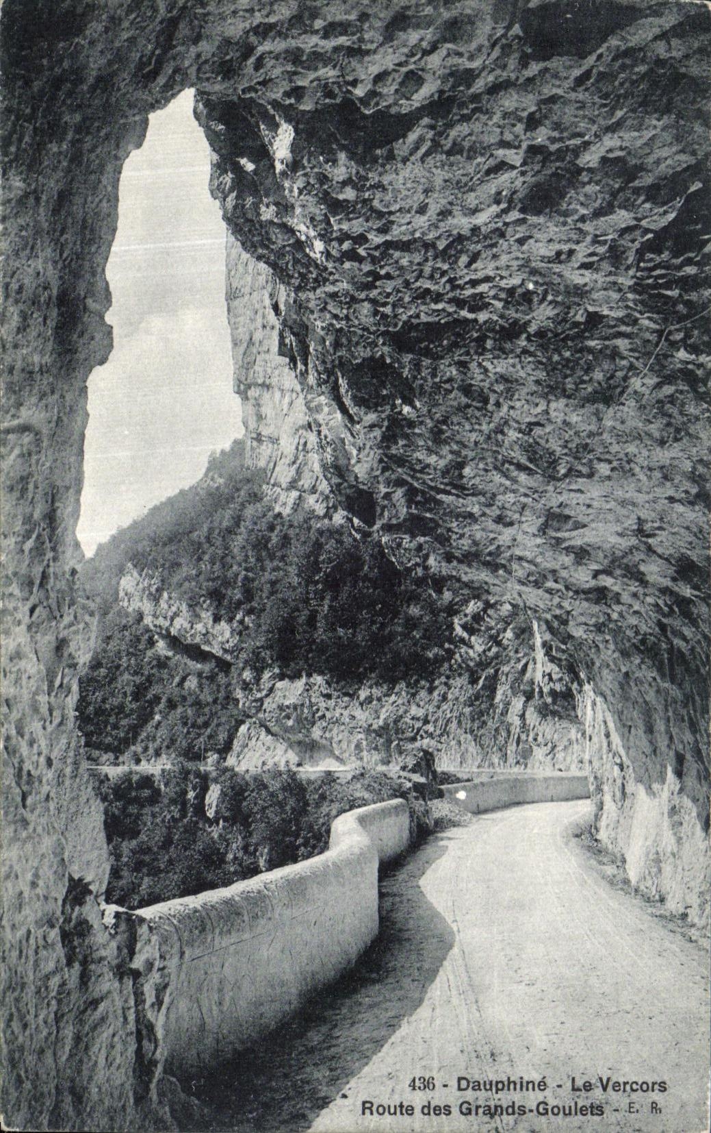 Camino de Dauphine Vercors de la POSTAL de la VENDIMIA de las grandes piezas estrechas