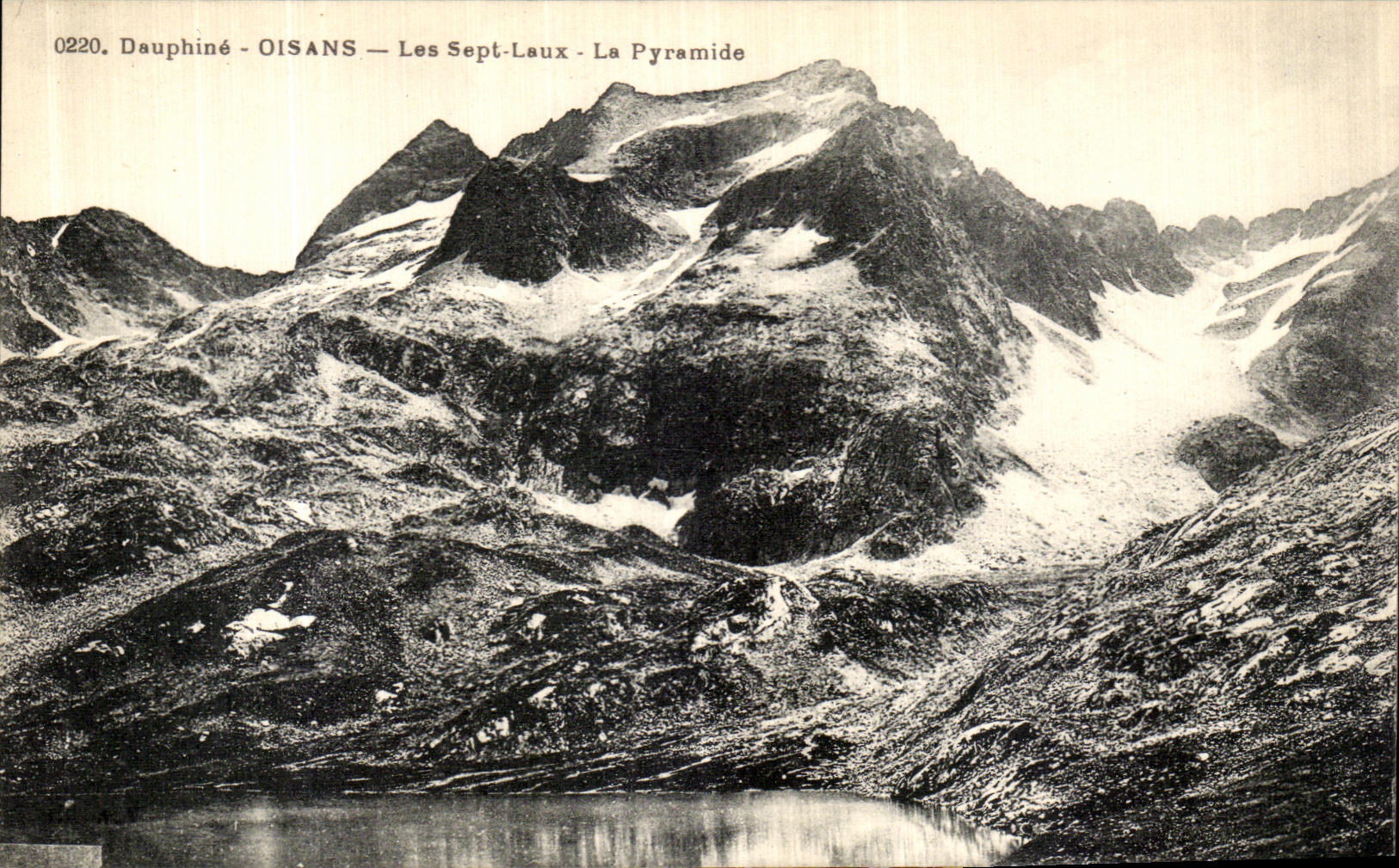 VINTAGE POSTCARD Dauphine Oisans Seven Laux the Pyramid