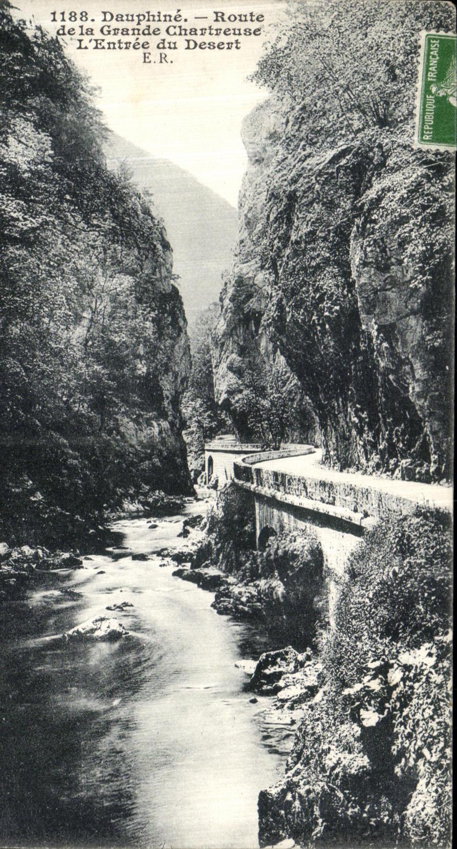 Camino de Dauphine de la POSTAL de la VENDIMIA de L chartreuse grande incorporado de servicios