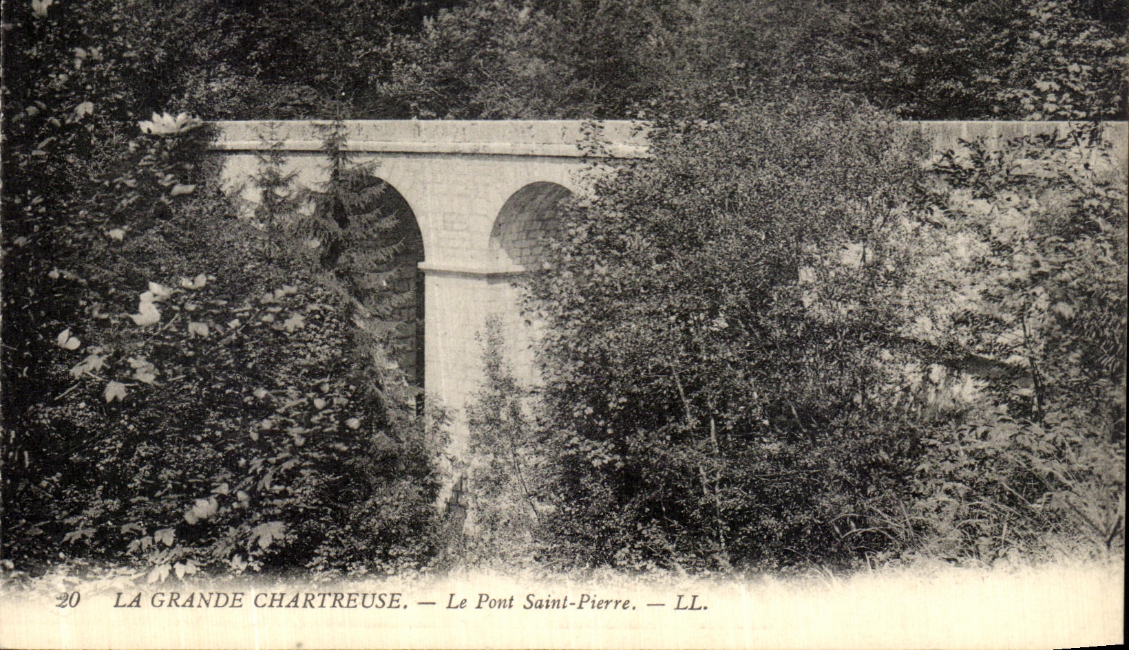 Chartreuse grande de la POSTAL de la VENDIMIA el Saint Pierre del puente