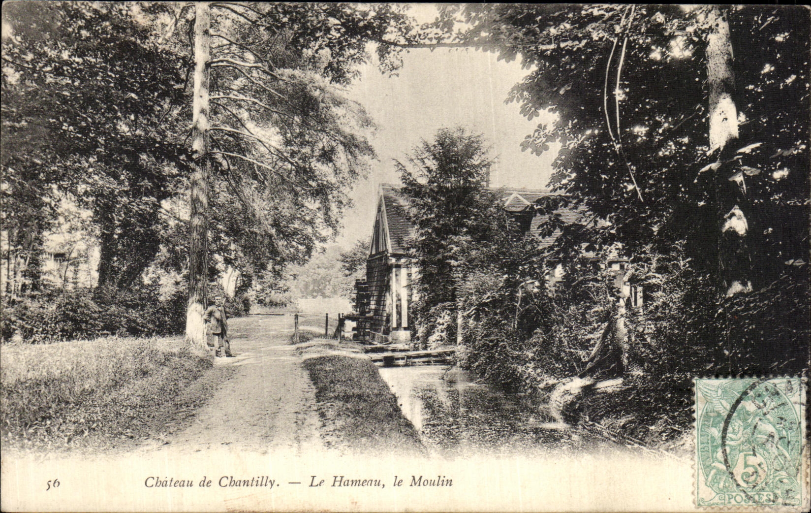 VINTAGE POSTCARD Castle Of Chantilly the Hamlet the Mill