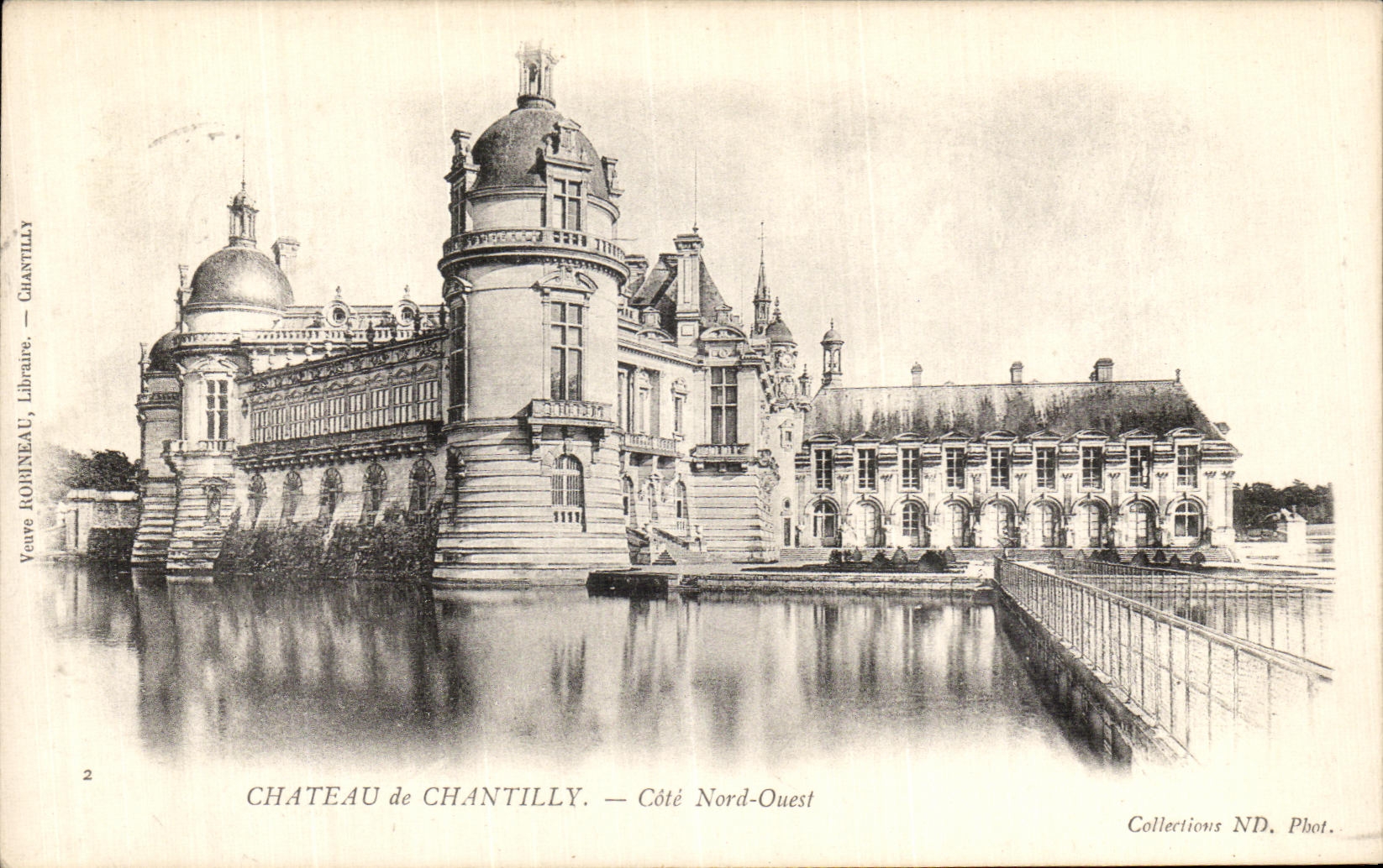 VINTAGE POSTCARD Castle of Chantilly Dimensions Northern West