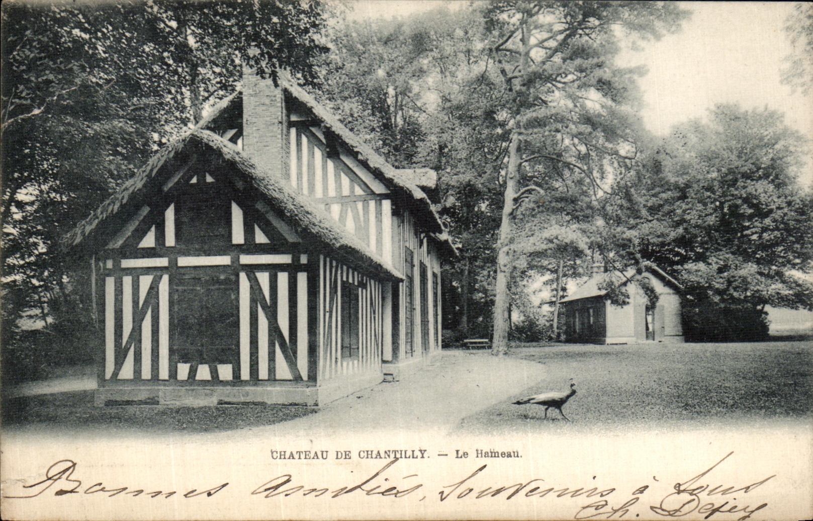 VINTAGE POSTCARD Castle of Chantilly the Hamlet