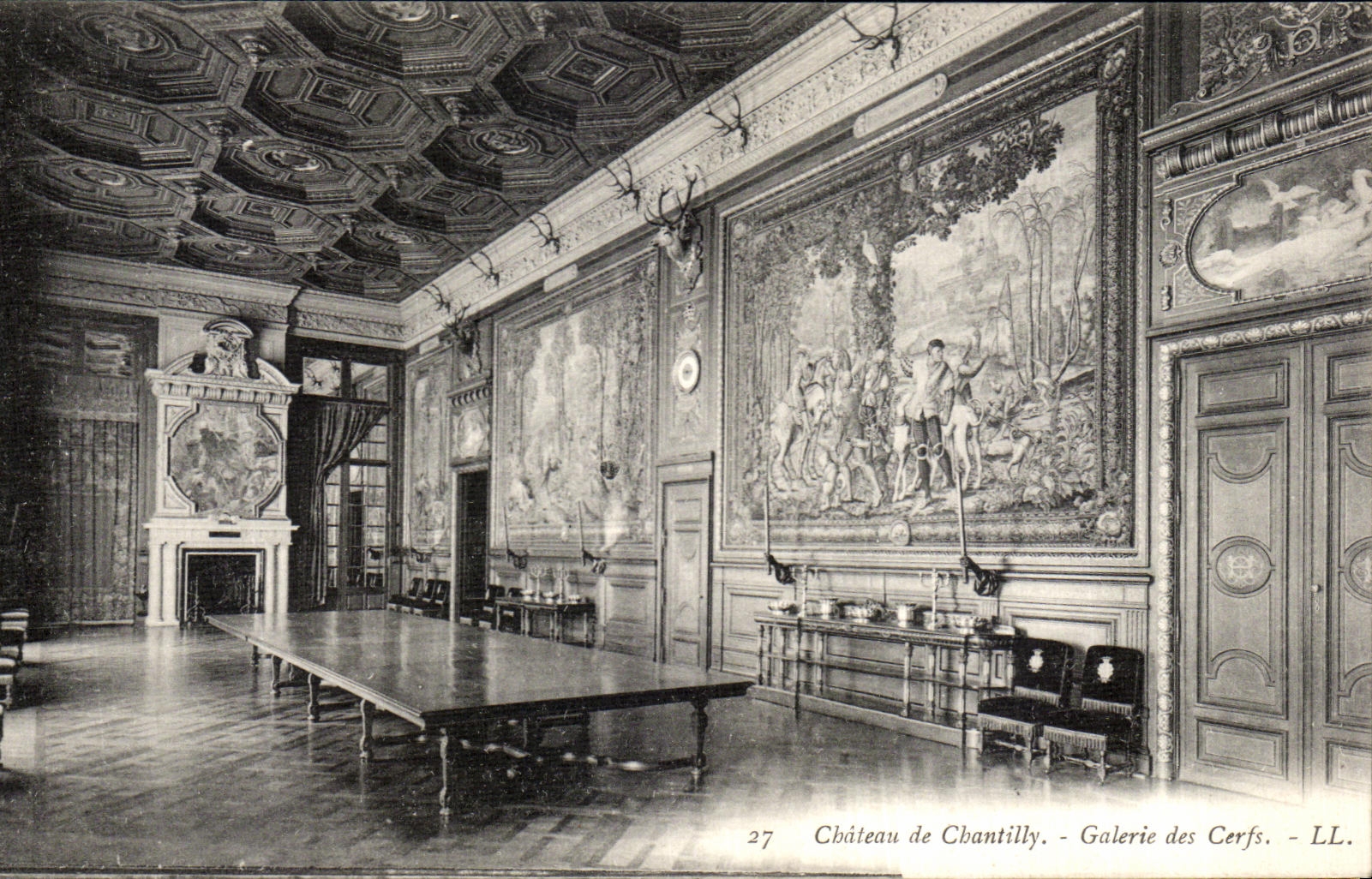 Castillo de la POSTAL de la VENDIMIA de la galeria de Chantilly de los machos