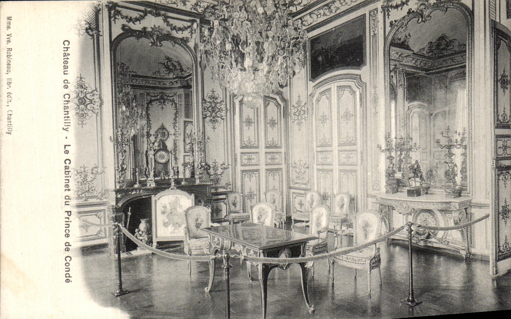 VINTAGE POSTCARD Castle of Chantilly the Cabinet of Princede Cop