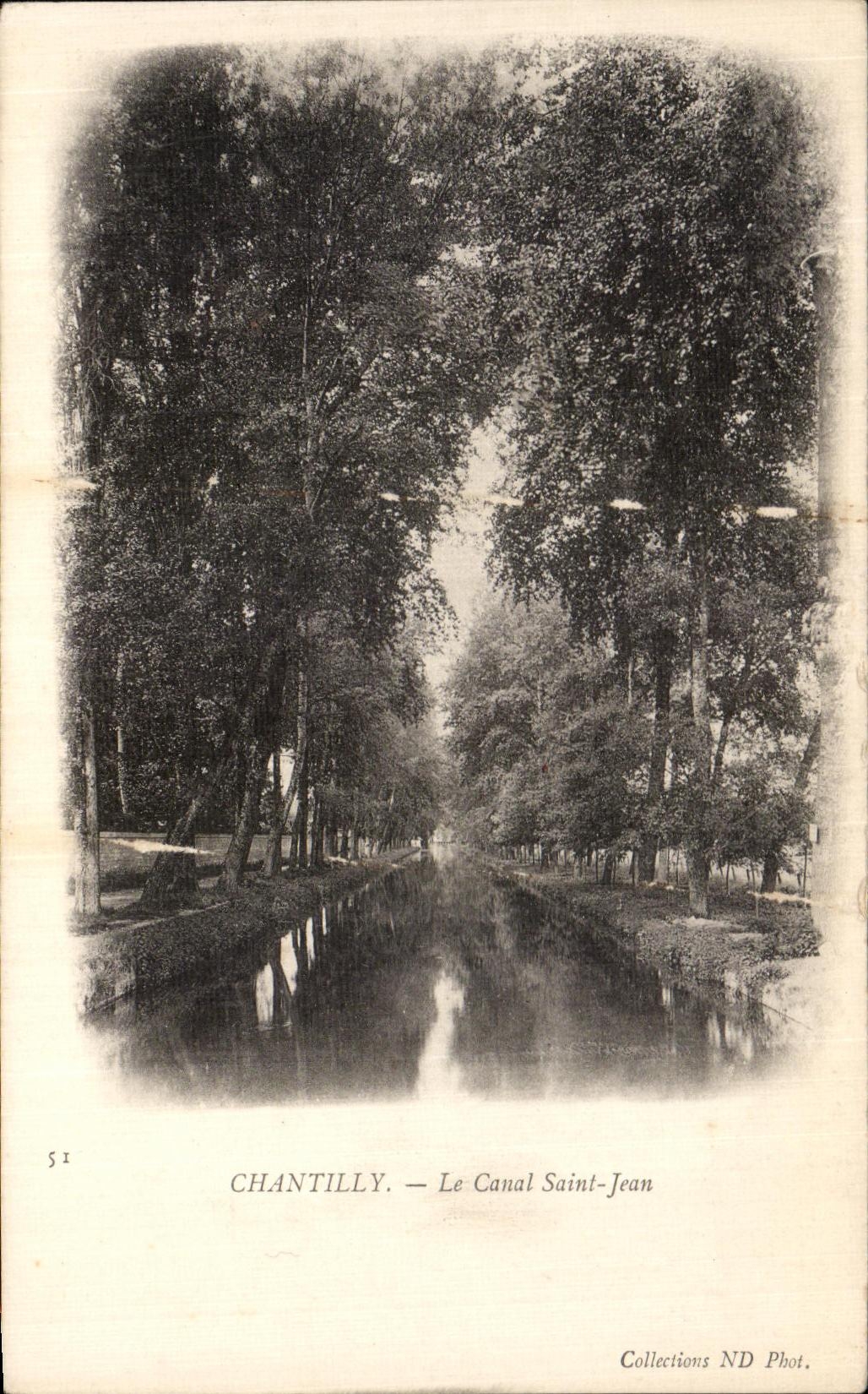 VINTAGE POSTCARD Chantilly the Holy Canal Jean