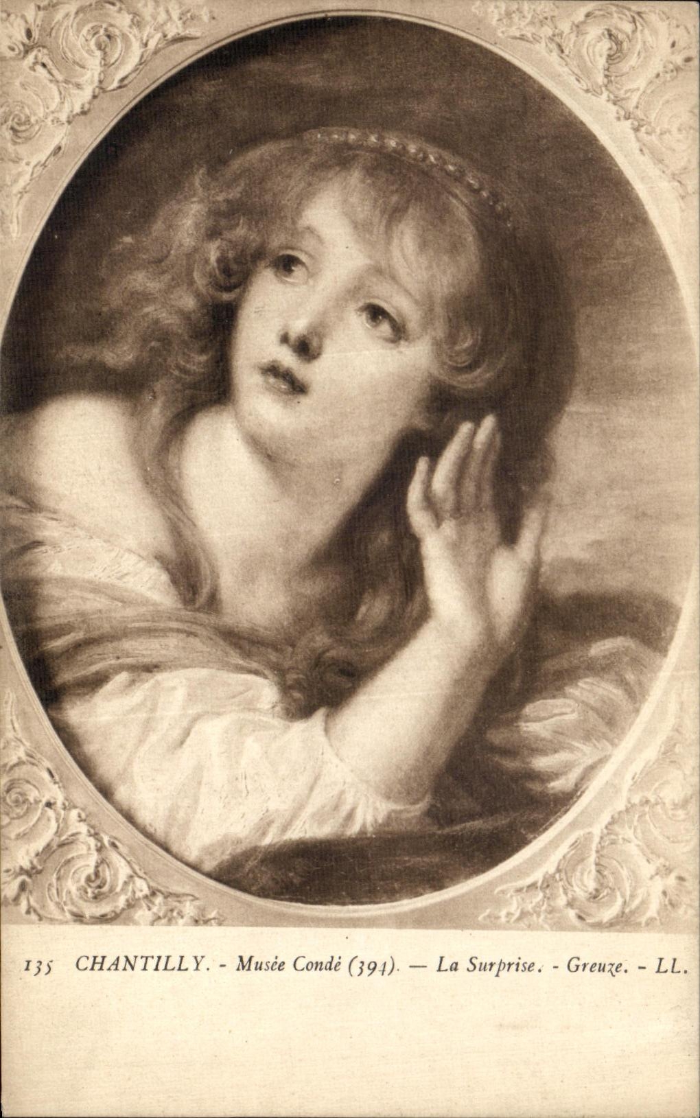 CPA Chantilly Musee Conde la surprise Greuze