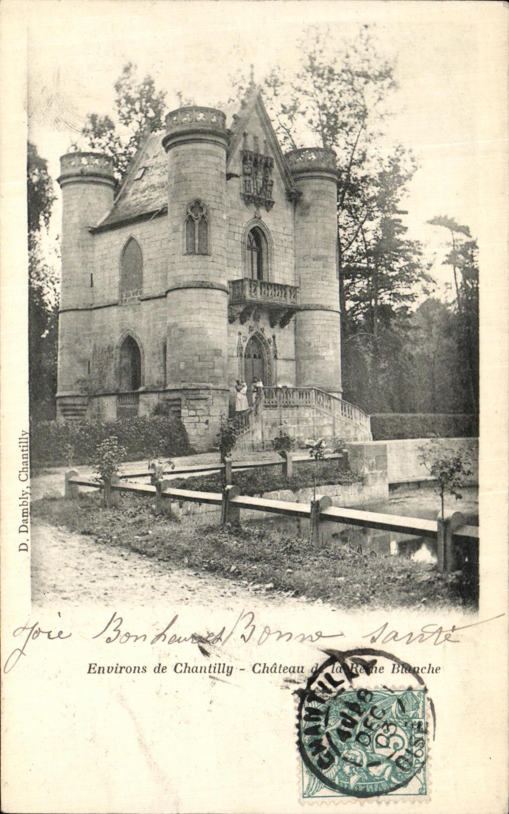VINTAGE POSTCARD Surroundings of Chantilly Castle of the White Queen