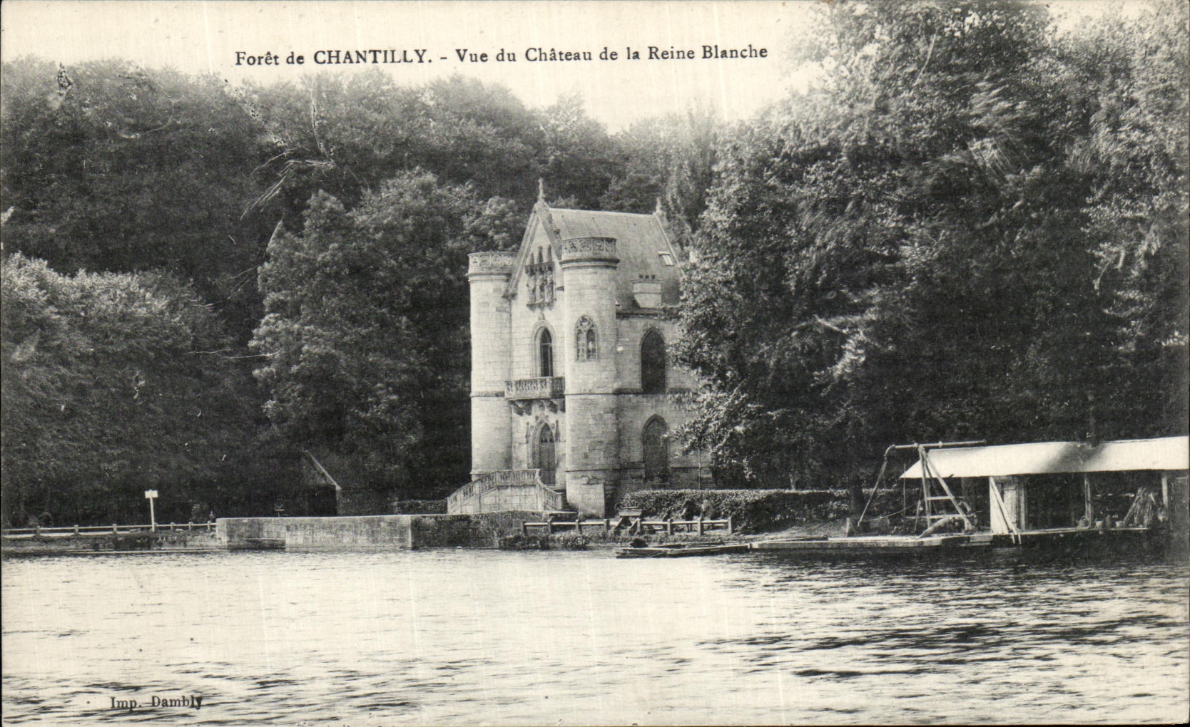 VINTAGE POSTCARD Surroundings of Chantilly Castle of the White Queen