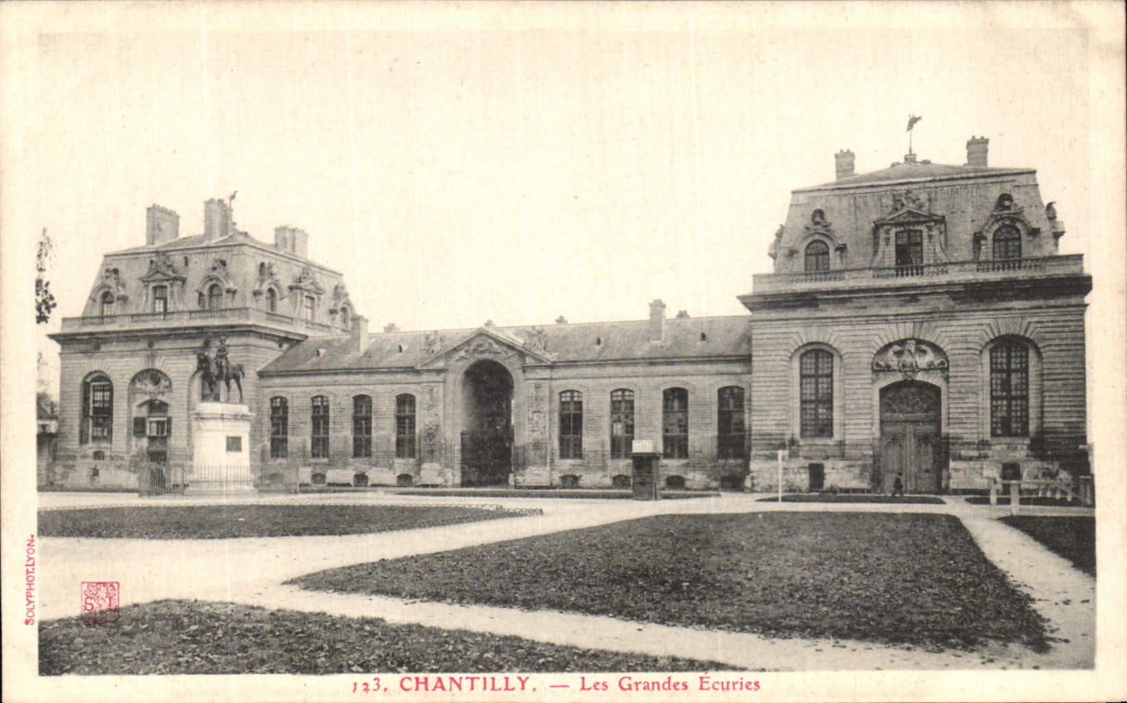 VINTAGE POSTCARD Chantilly Large stables