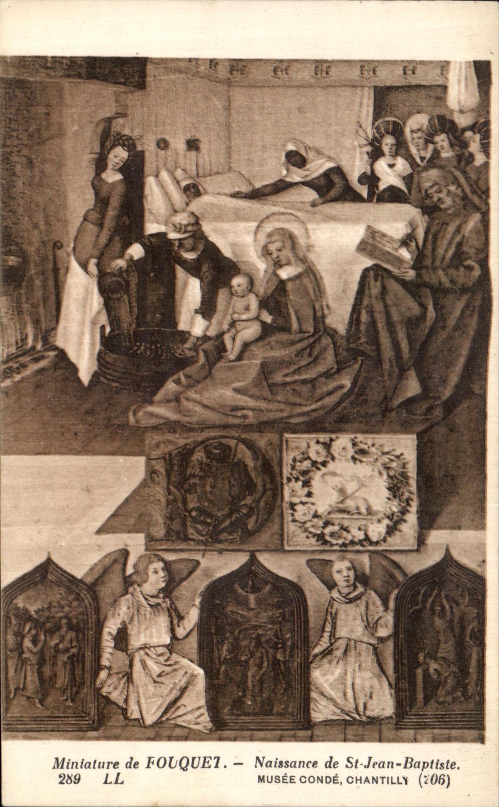 VINTAGE POSTCARD Museum Cop Chantilly Birth deSt Jean Baptist