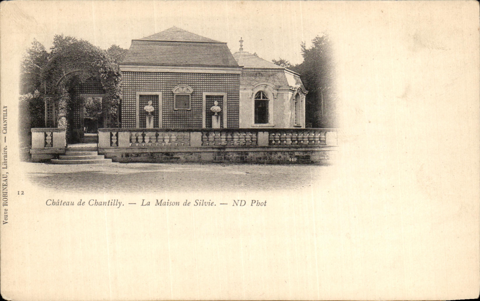 VINTAGE POSTCARD Castle of Chantilly the House of Silvie