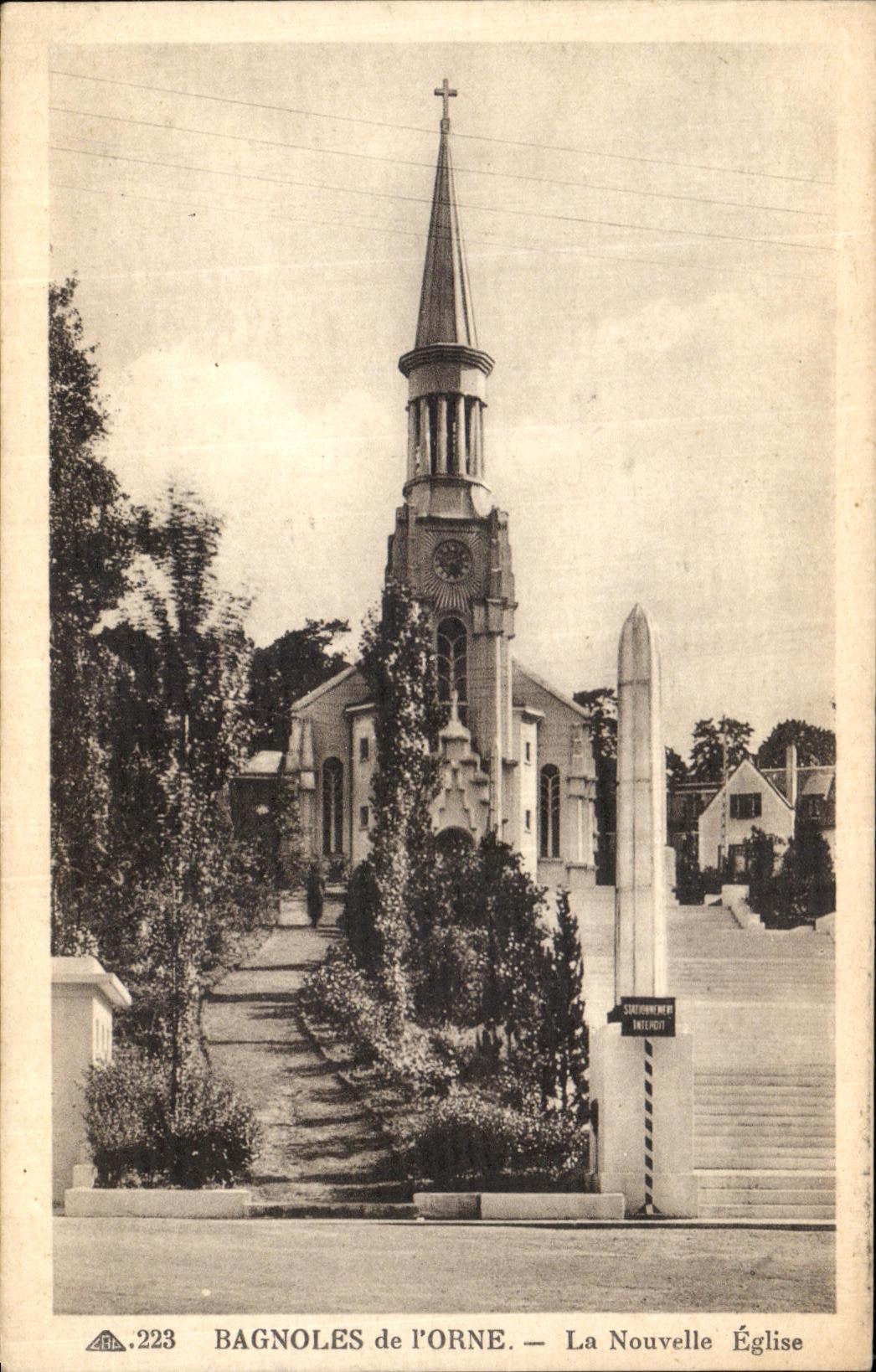 CPA Bagnoles de l Orne La Nouvelle eglise