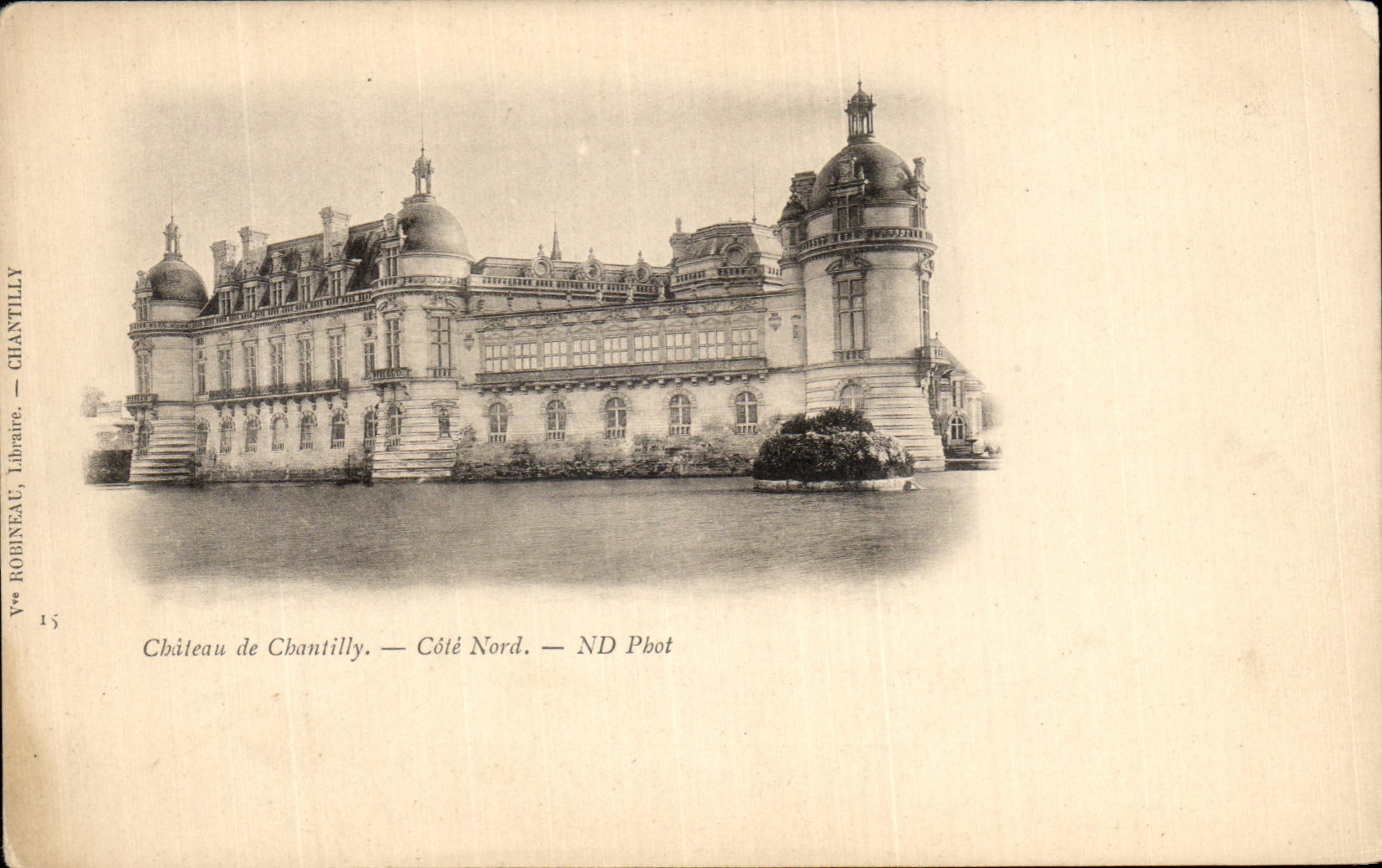VINTAGE POSTCARD Chantilly the Castle Dimensions Northern