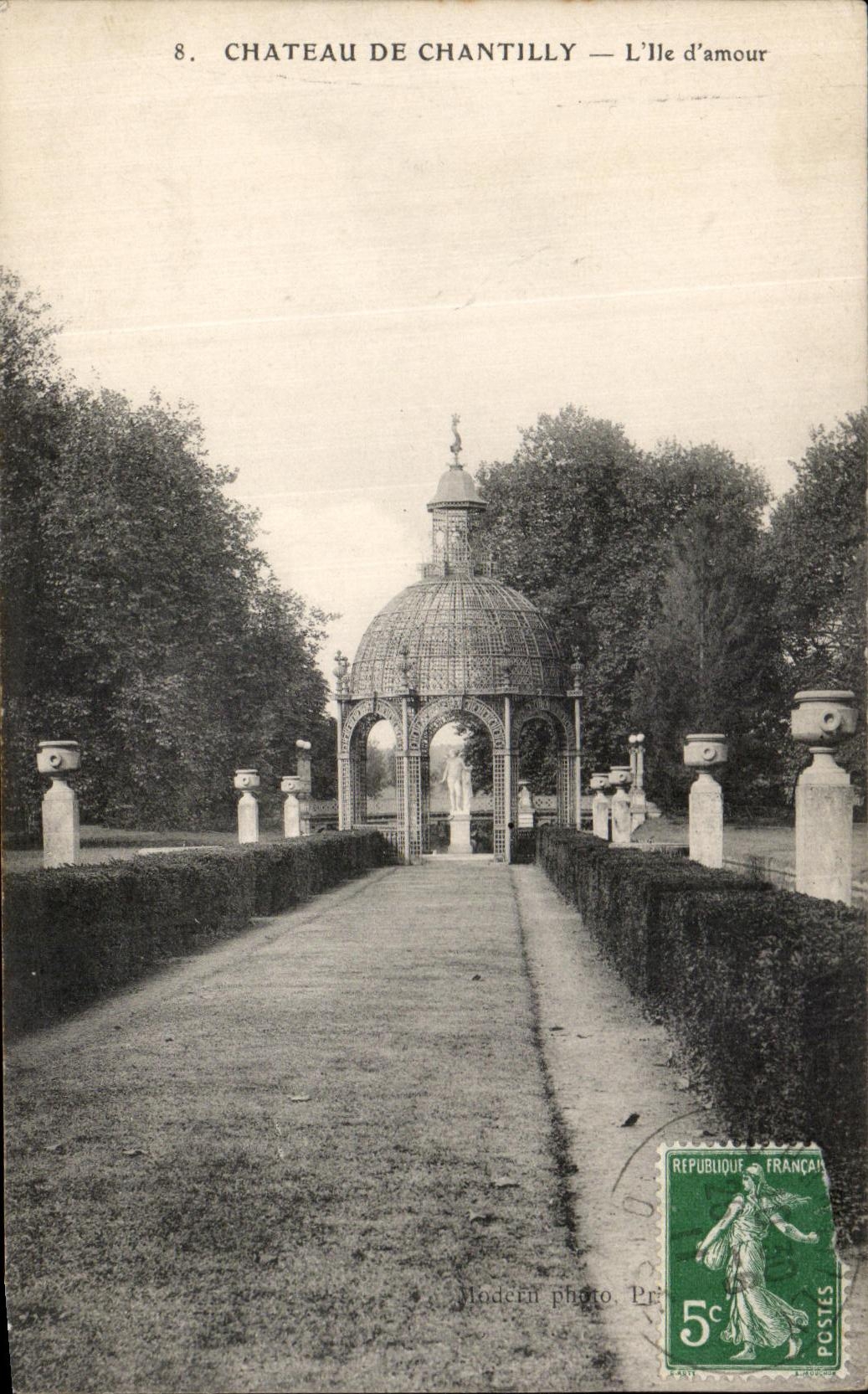 CPA Chateau De Chantilly L Ile d amour