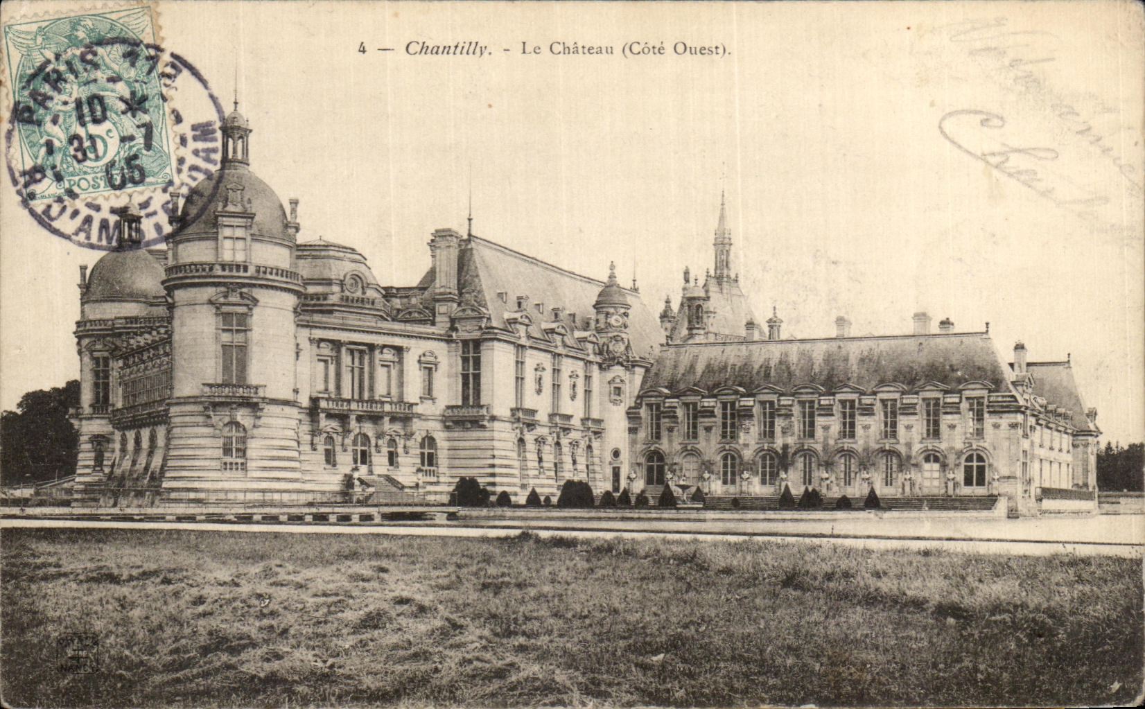 VINTAGE POSTCARD Chantilly the Castle