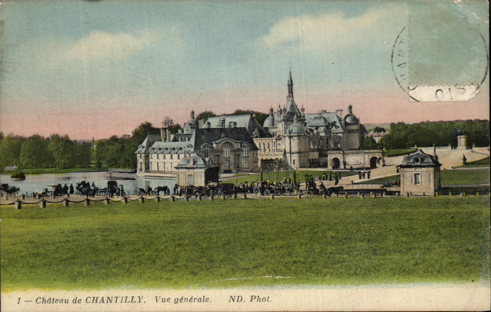 VINTAGE POSTCARD Chantilly the Castle View