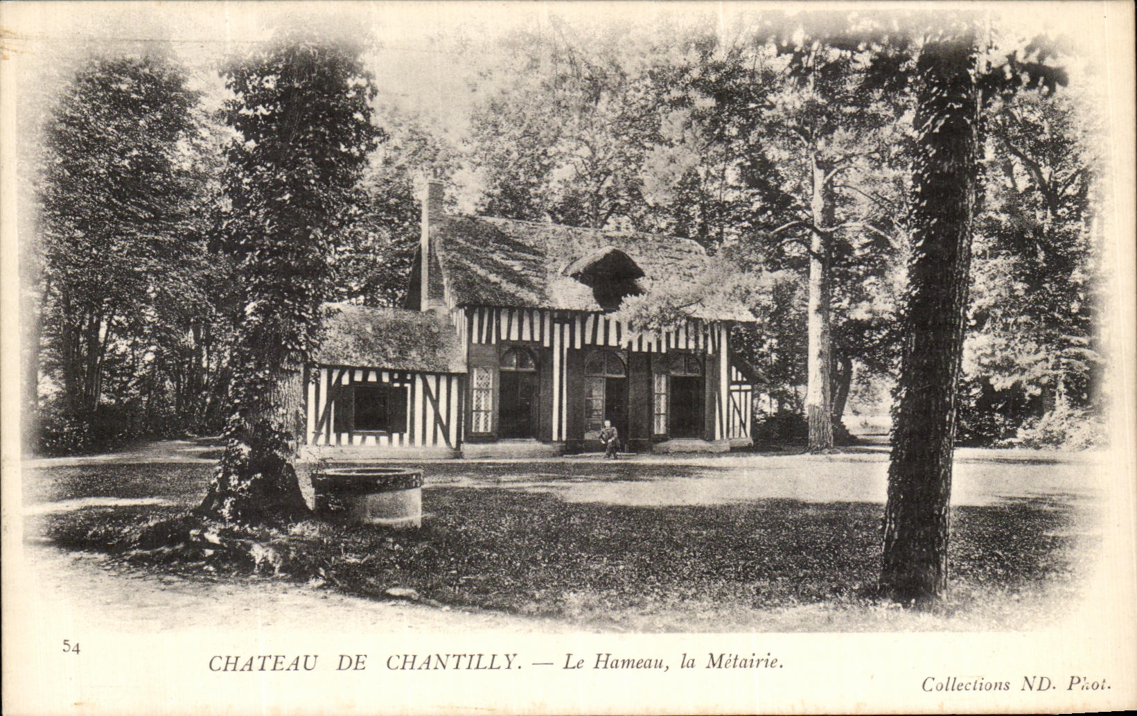 VINTAGE POSTCARD Chantilly the Hamlet the smallholding