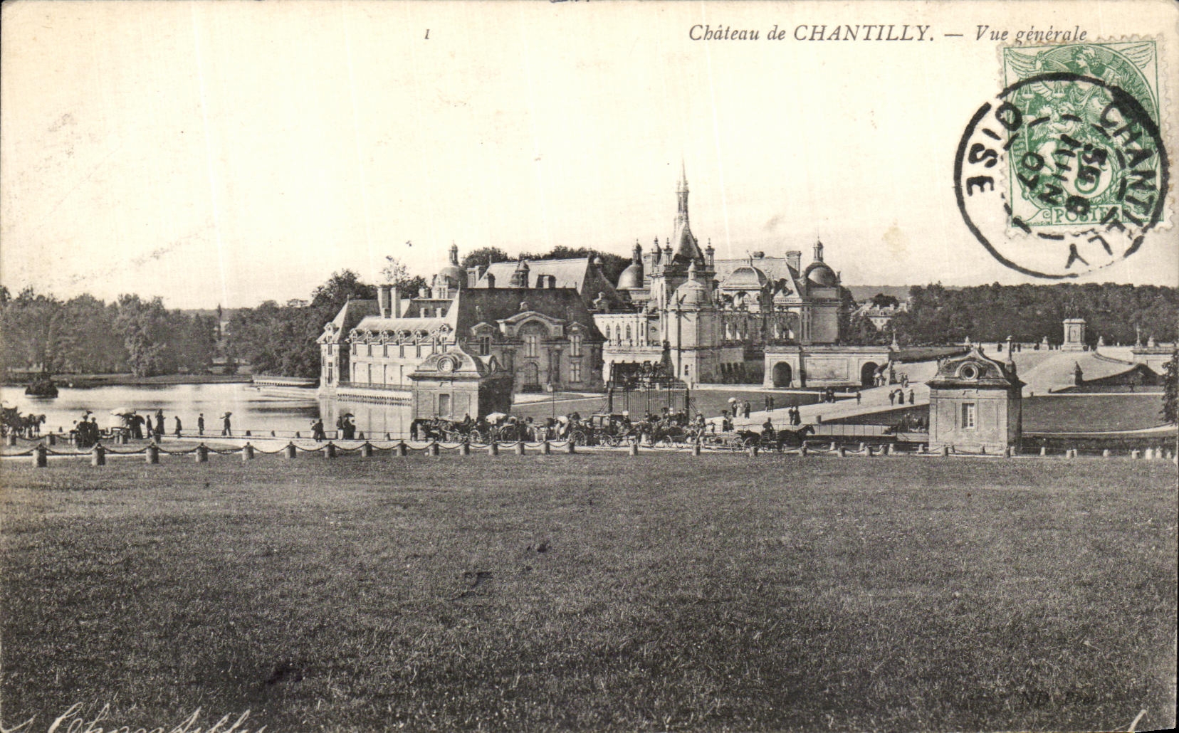 VINTAGE POSTCARD Castle Of Chantilly View