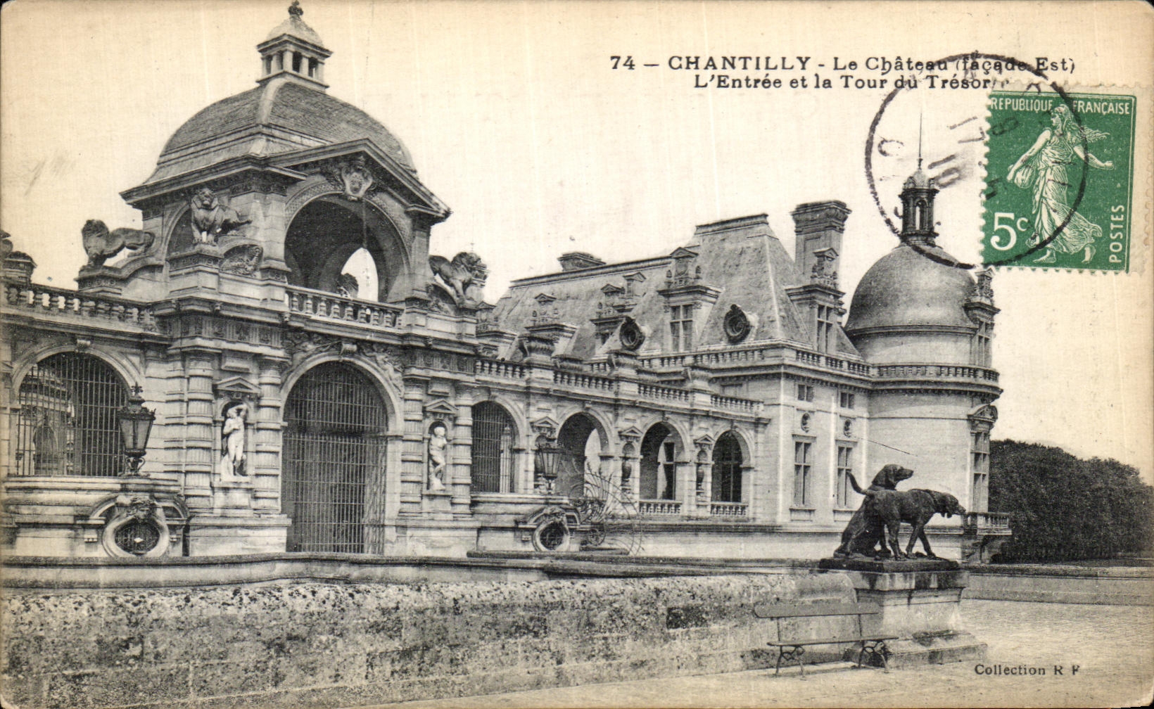 VINTAGE POSTCARD Chantilly the Castle L entered and the tower of the treasure