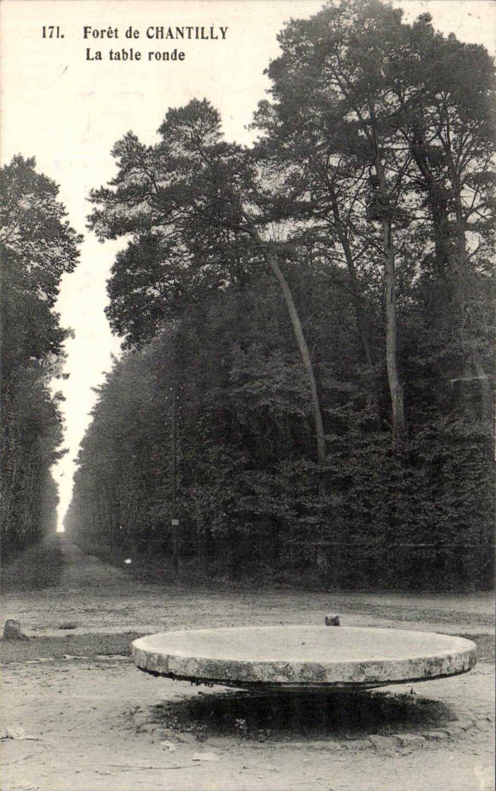 VINTAGE POSTCARD Drill of Chantilly the roundtable