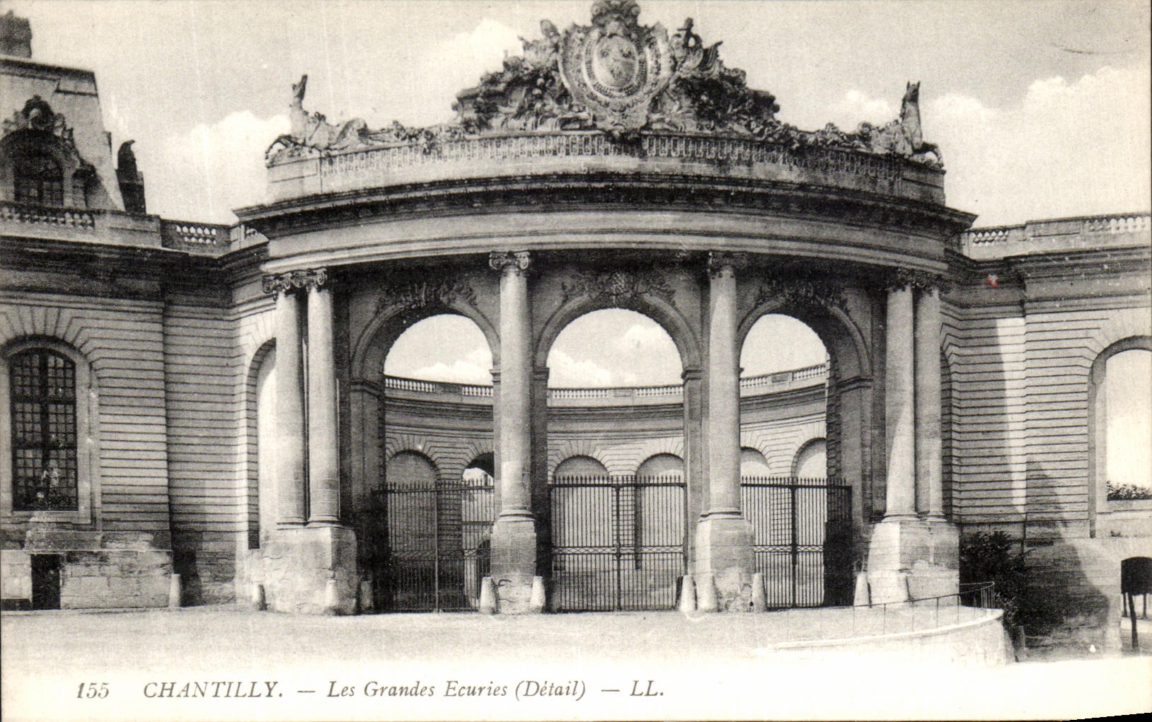 VINTAGE POSTCARD Chantilly Large stables