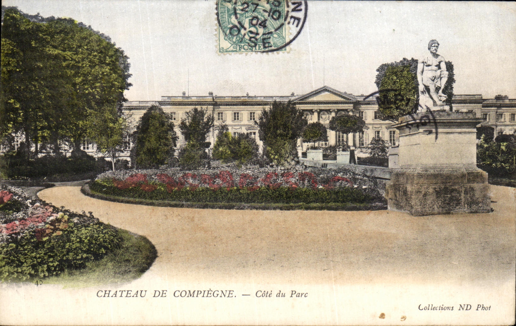VINTAGE POSTCARD Castle of Compiegne Dimensions park