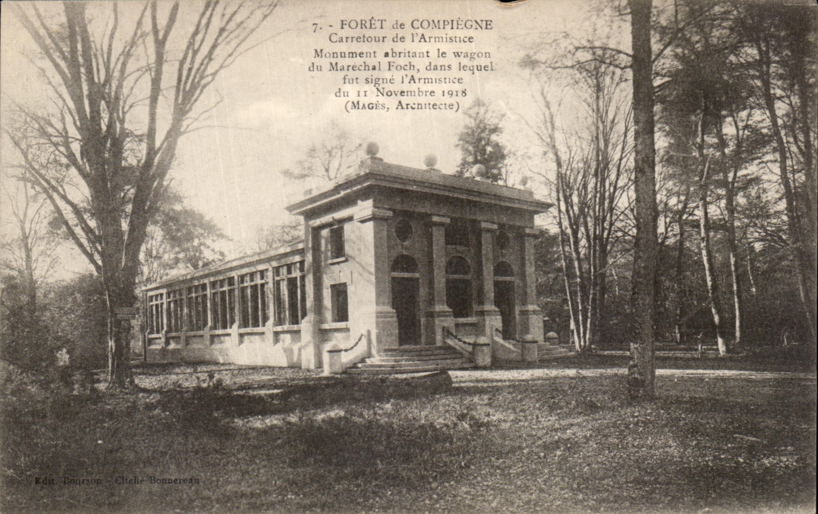 VINTAGE POSTCARD Drill of Compiegne Crossroads of L armistice