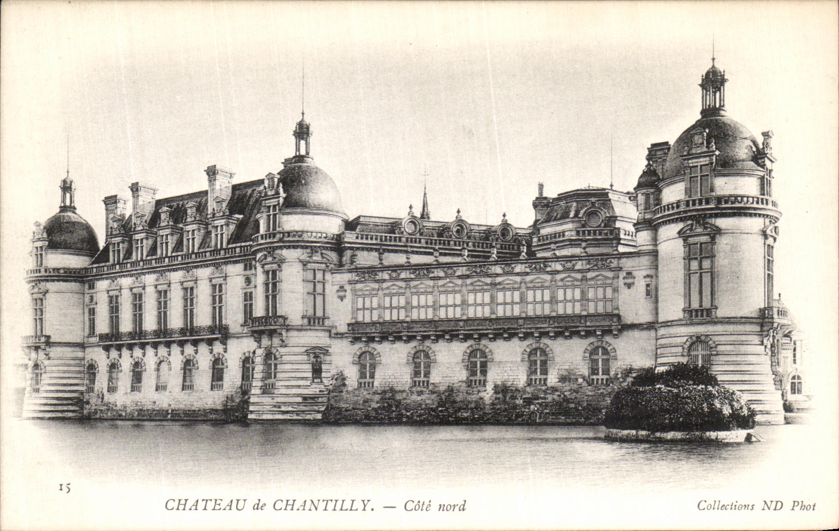 VINTAGE POSTCARD Castle of Chantilly Dimensions Northern