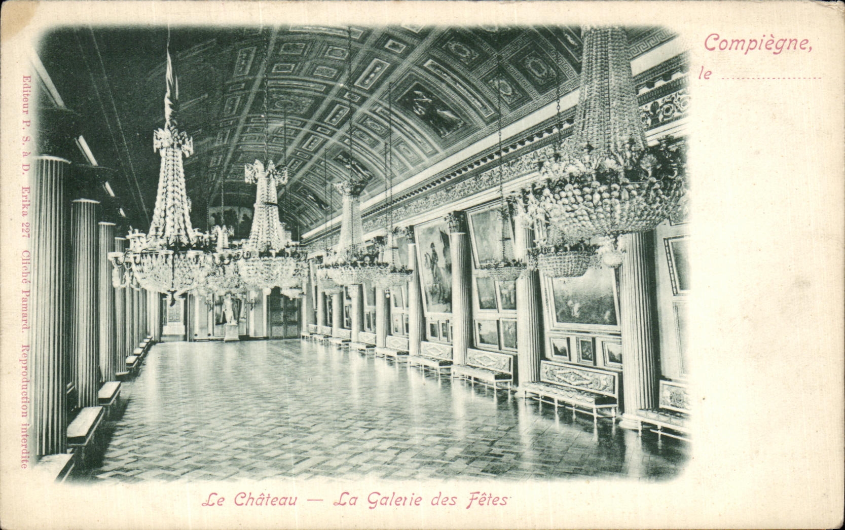 VINTAGE POSTCARD the Castle the Gallery of the Festivals