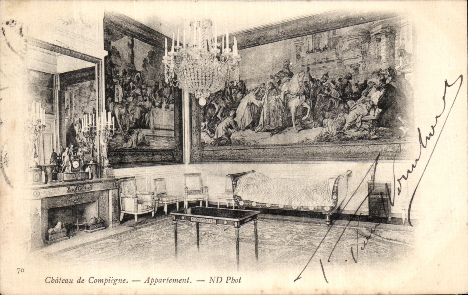 VINTAGE POSTCARD Compiegne the Castle Apartment