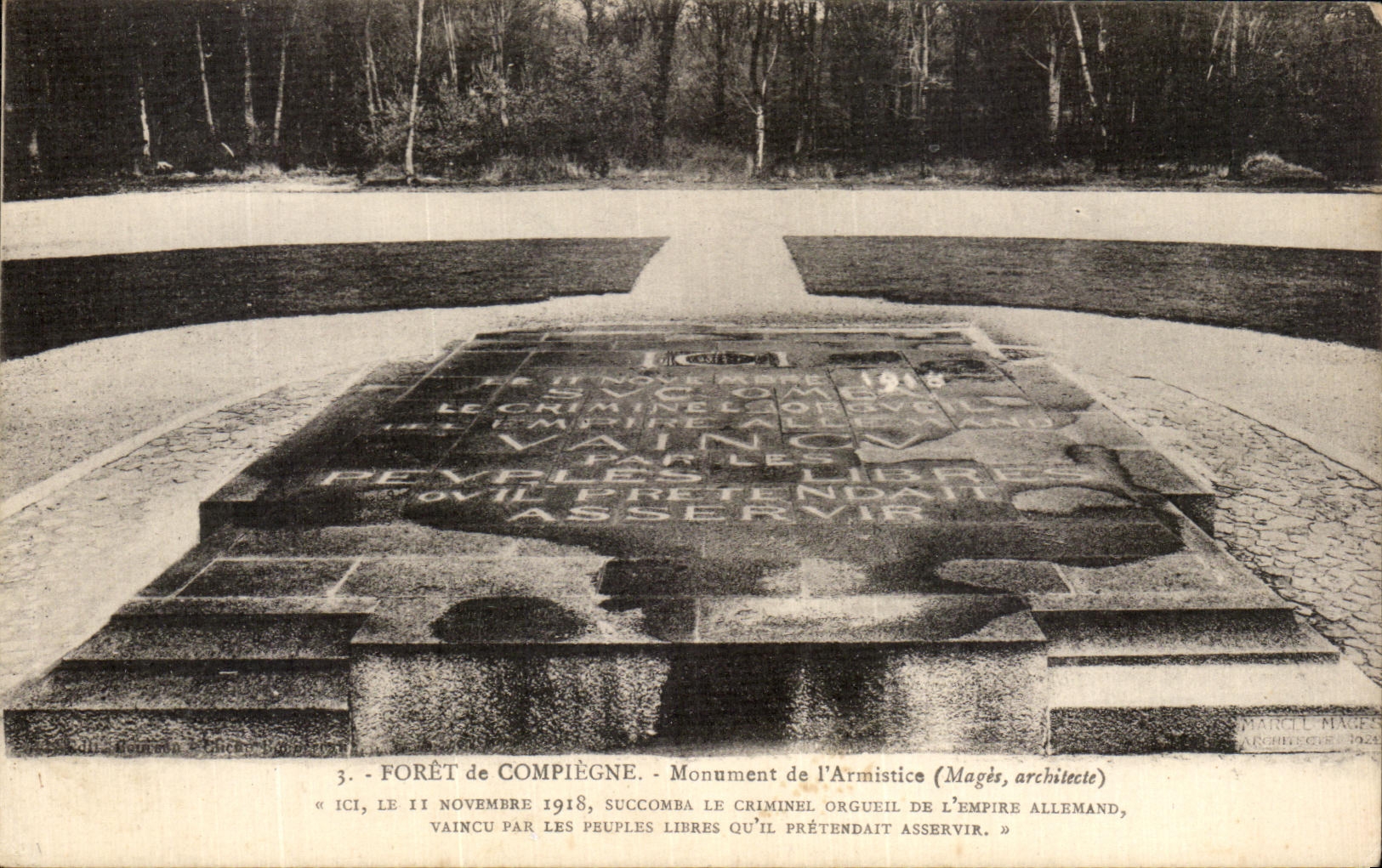 VINTAGE POSTCARD Compiegne Drill of Monument of L Armisitice
