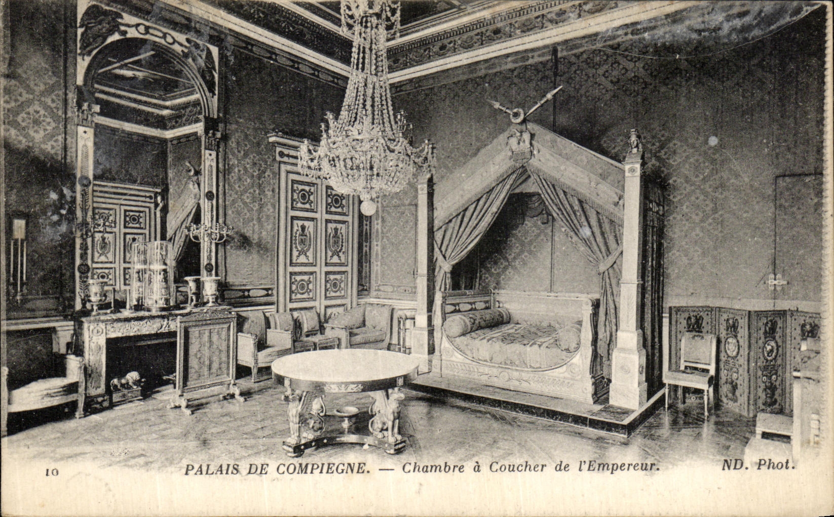 VINTAGE POSTCARD Compiegne the Castle Room has Coucher L Napoleon Emperor 1st