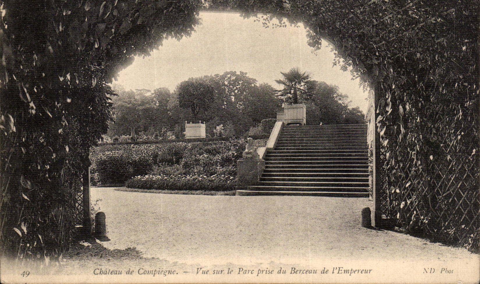 VINTAGE POSTCARD Compiegne Castle Seen On the Park taken of the Cradle of L emperor